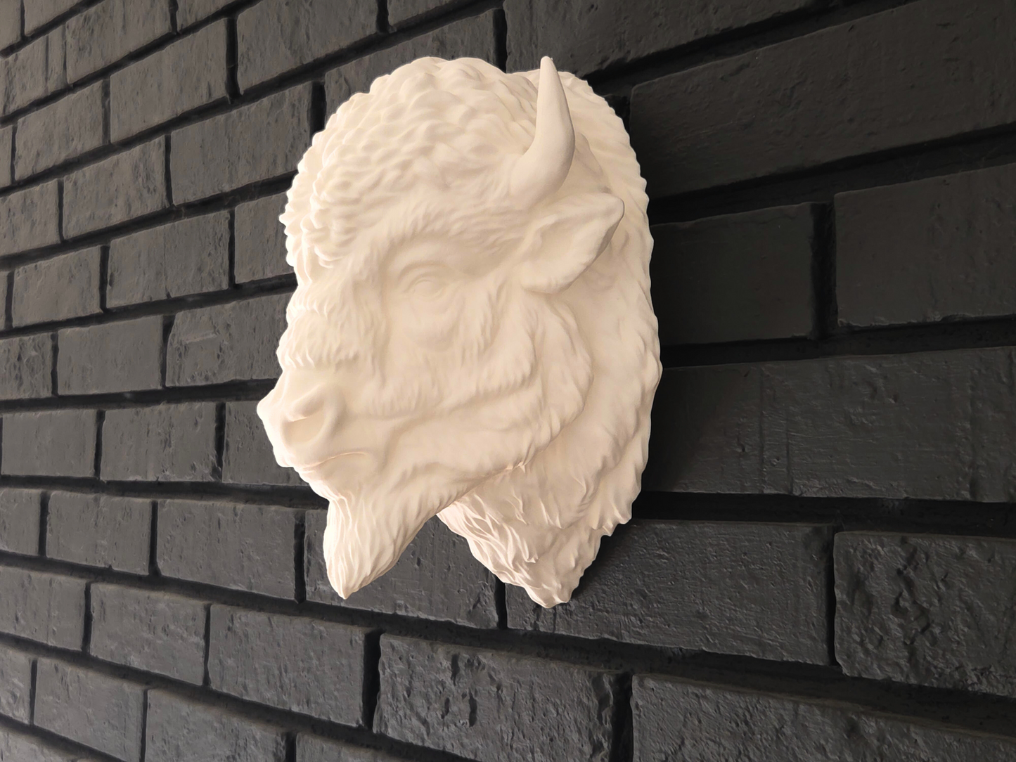 NEW COLORS! Wall Mounted Bison Head
