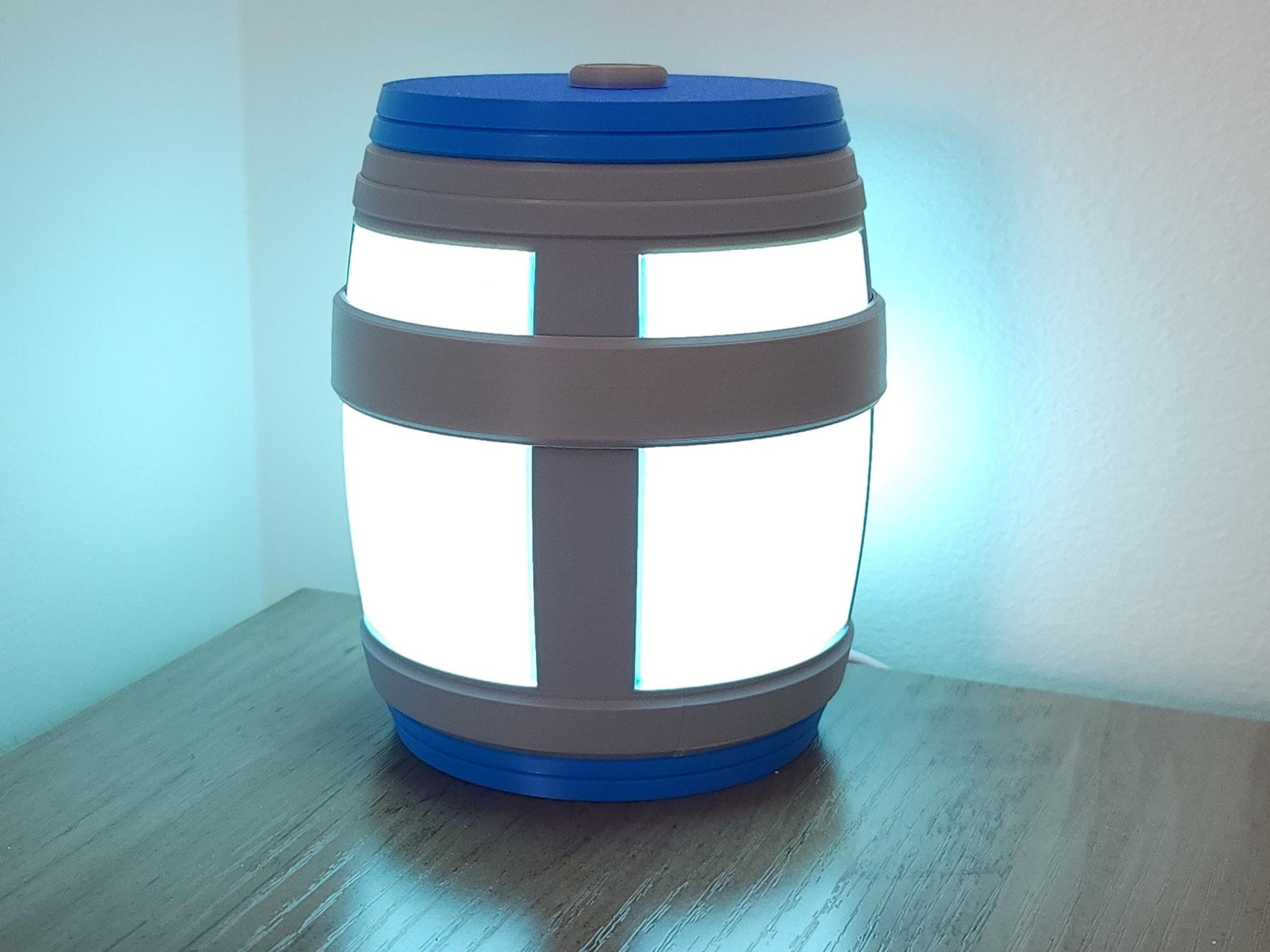 An image of the glowing chug jug lamp.