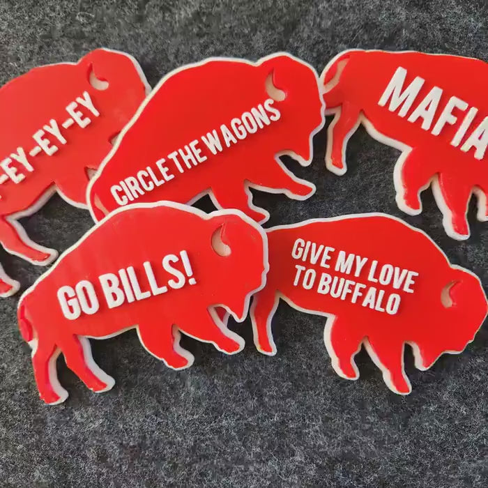 Retro Buffalo Football Magnet