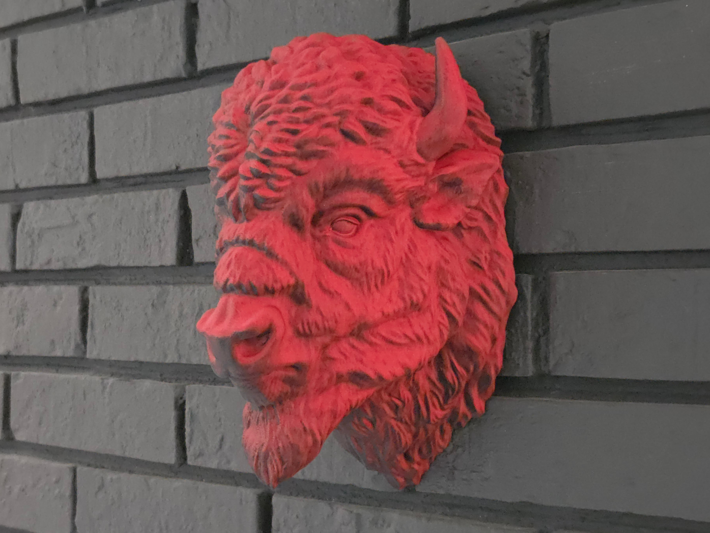 NEW COLORS! Wall Mounted Bison Head - Color Shift