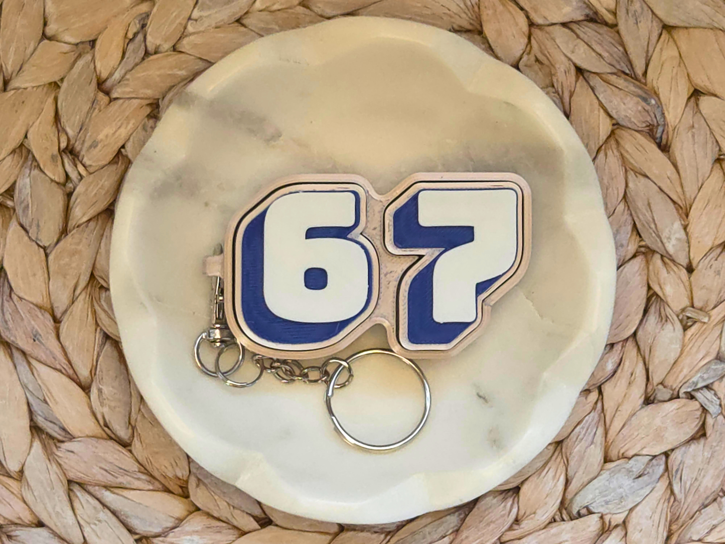 The Original 67 Six Seven Fidget Clicker Keychain