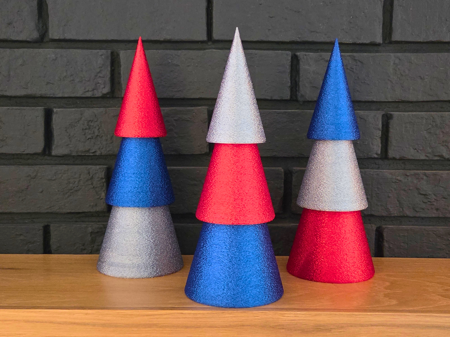 Buffalo Christmas Trees - Set of 3