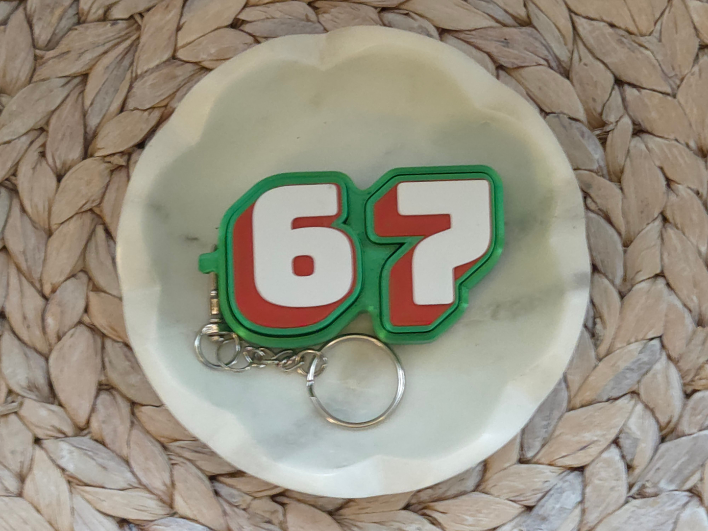 The Original 67 Six Seven Fidget Clicker Keychain