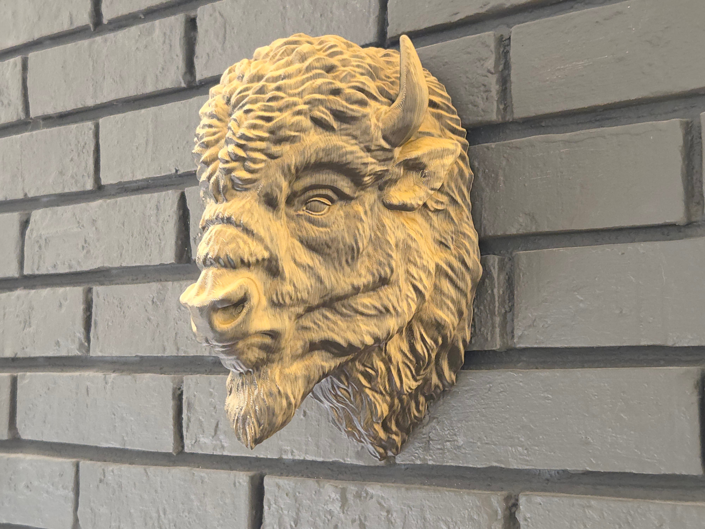 NEW COLORS! Wall Mounted Bison Head - Color Shift