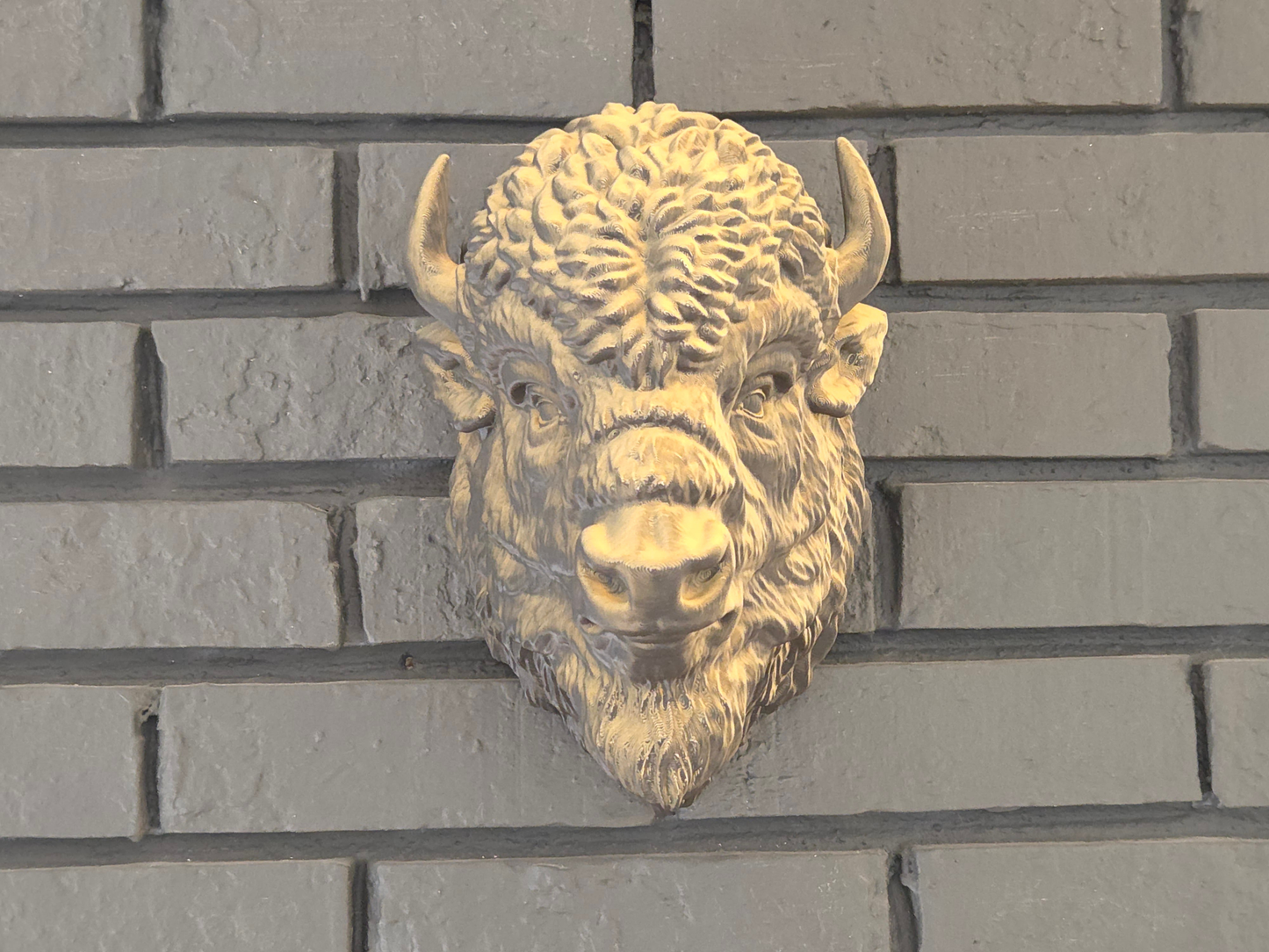 NEW COLORS! Wall Mounted Bison Head - Color Shift