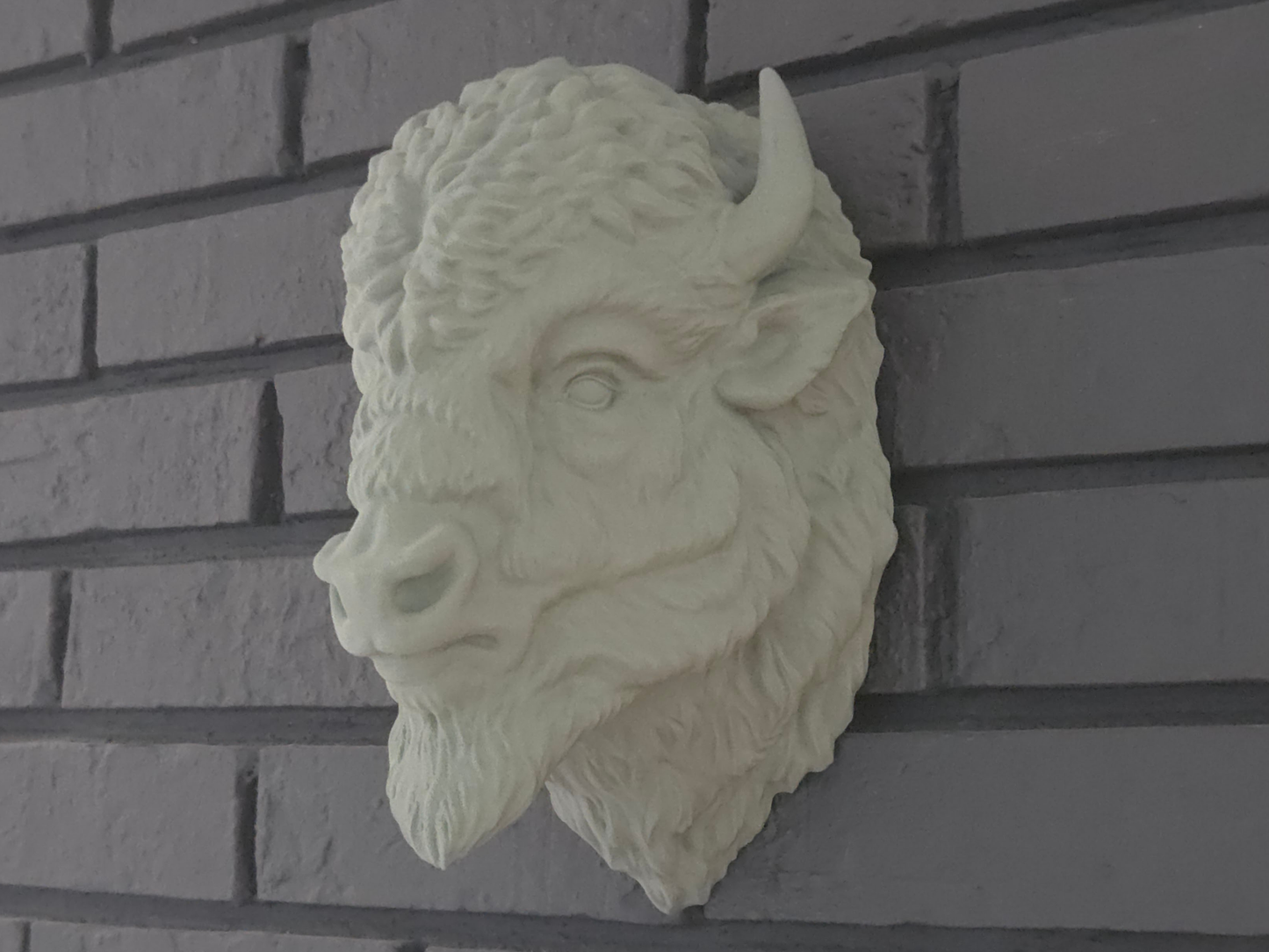 NEW! Sage Green Wall Mounted Bison Head | Limited Edition