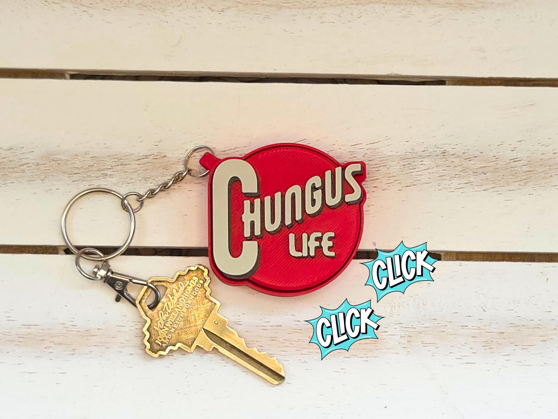 The Original Chungus Life Fidget Clicker Keychain, Backpack Charm