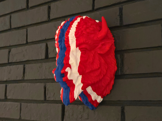 NEW! Limited Edition Wall Mounted Bison Head - 1990s Throwback