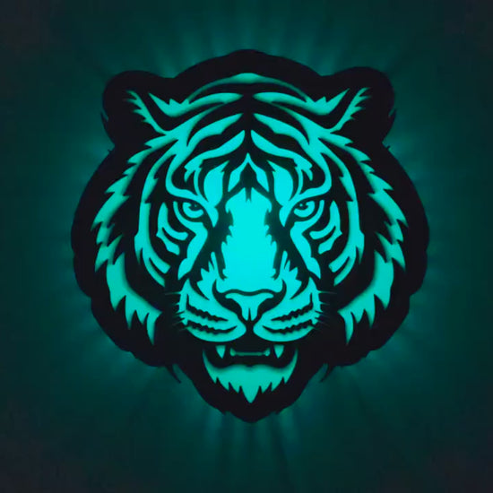 Tiger Mascot Lamp: Wall Mounted Color Changing Lamp