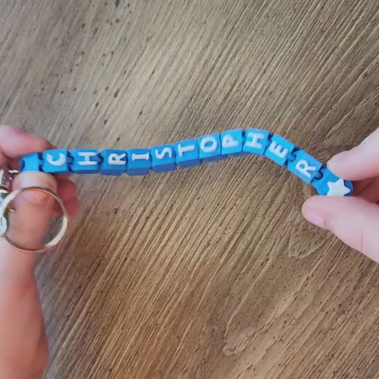 Personalized Name Keychain | Custom Name & Colors | Fidget Toy | Backpack Charm | Gift for Kids, School, Travel
