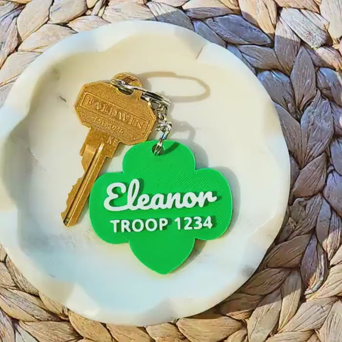 Girl Scout Keychain with Name | Personalized