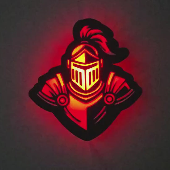 Knight Mascot Lamp: Wall Mounted Color Changing Lamp