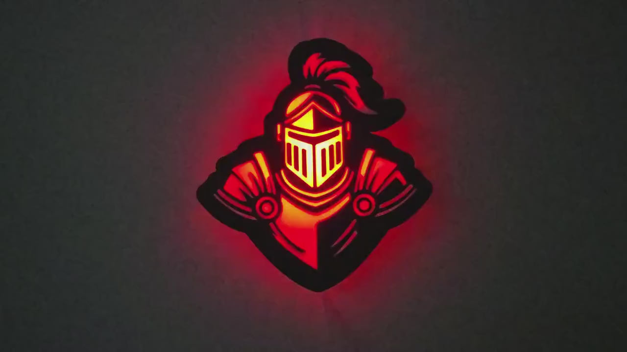 Knight Mascot Lamp: Wall Mounted Color Changing Lamp