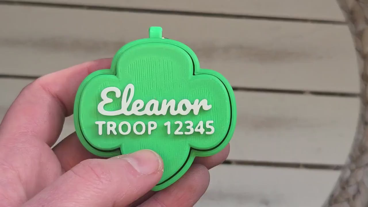 Scout Fidget Keychain - Large: Custom Name or Troop Number | Personalized Bulk Keychain